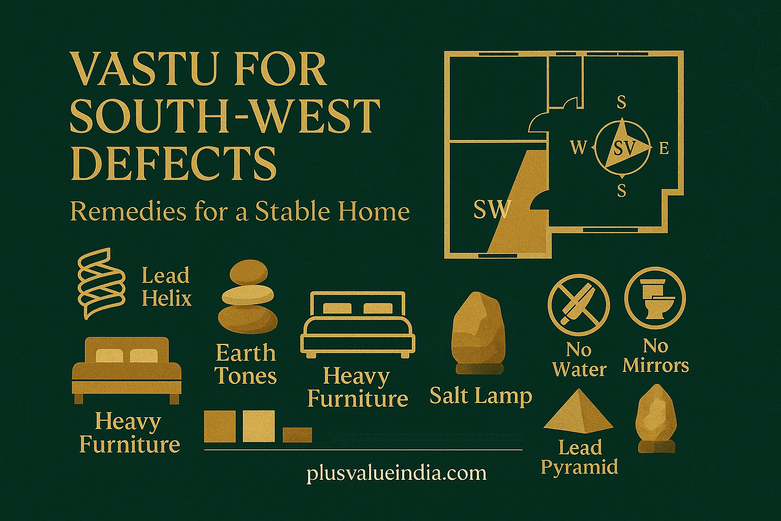 SOUTHWEST Vastu Diagram