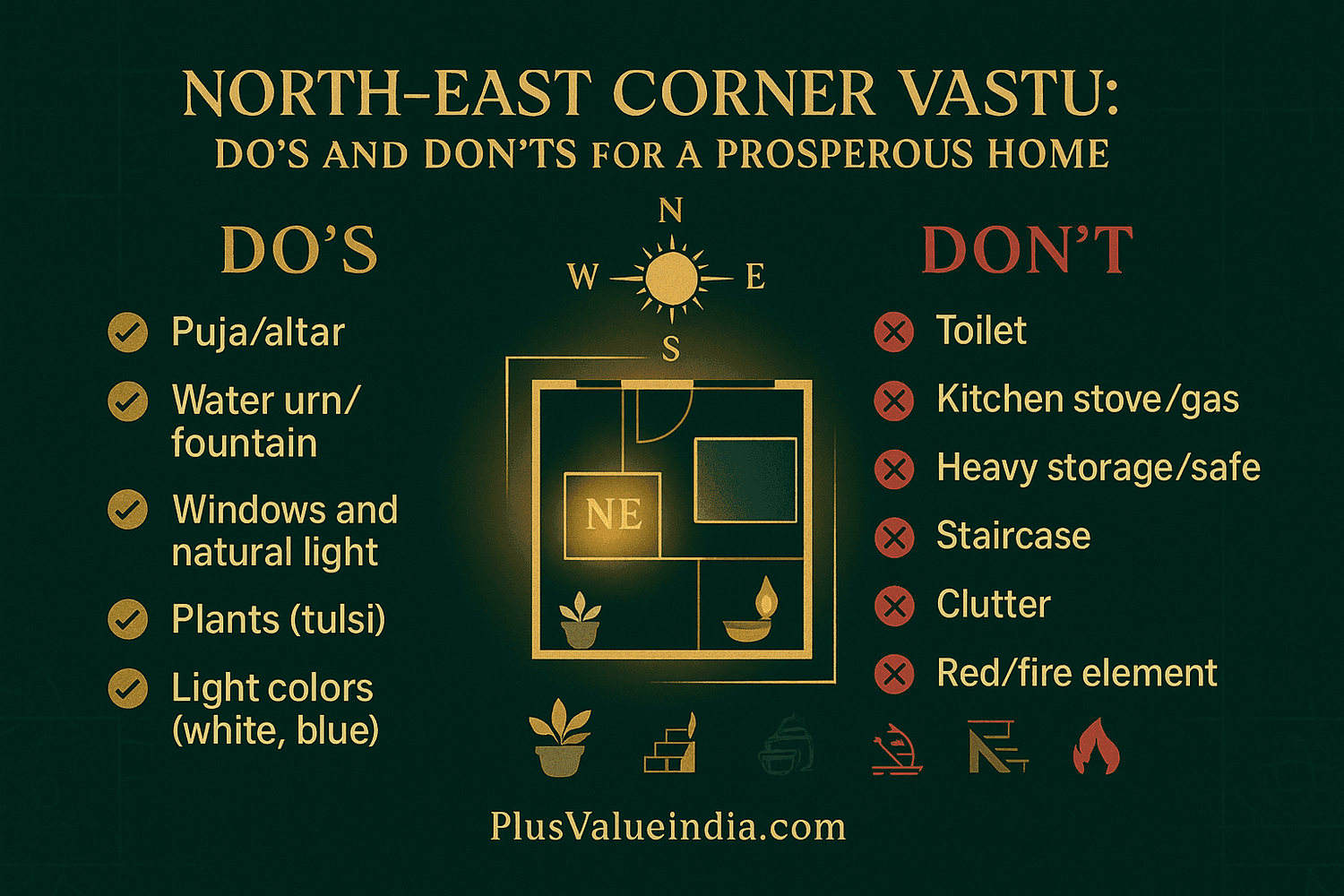 NORTHEAST Vastu Diagram